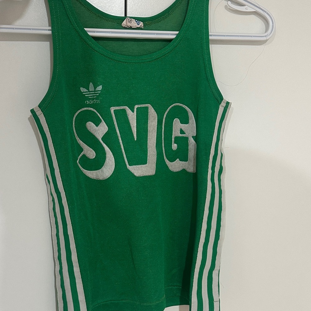 Adidas Tank Top in Green with SVG Design